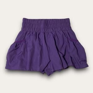 Purple Flowy Workout Shorts Prissy Jane Size XL Paperbag Waist Sporty Tennis